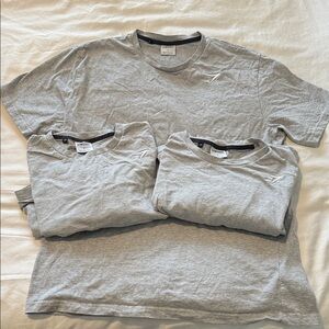 3 New Gymshark Gray Men’s Tshirts